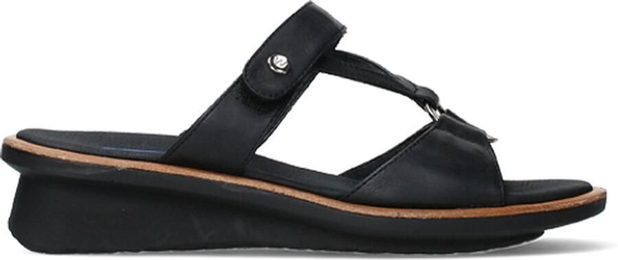 Wolky Slippers Isa zwart leer