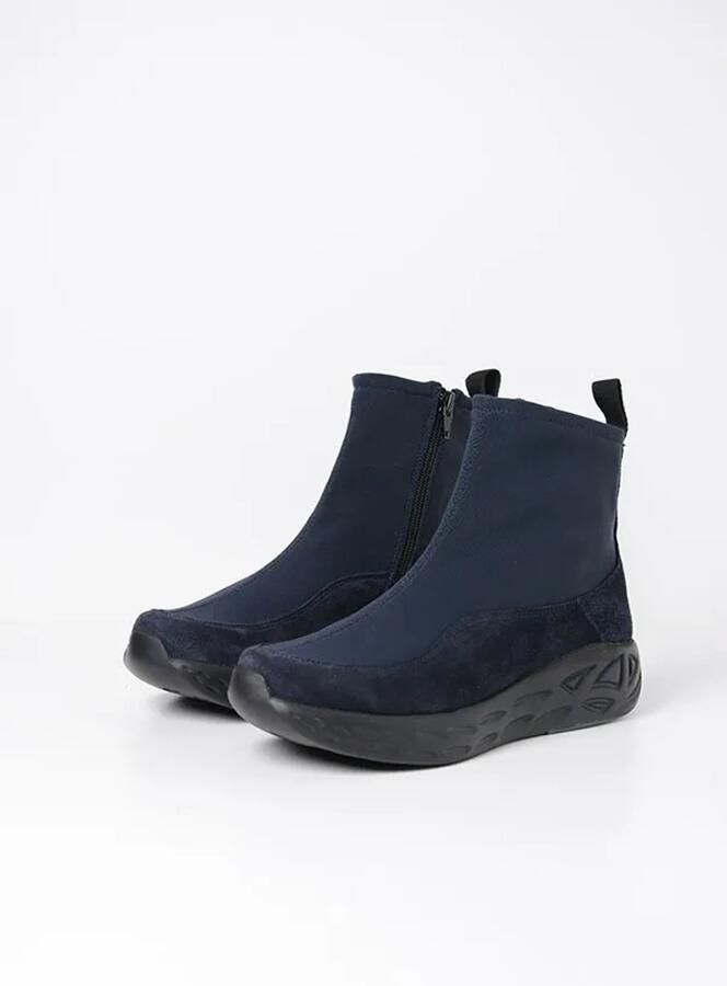 Wolky Sneakers Rebound SF blauw stretch suede
