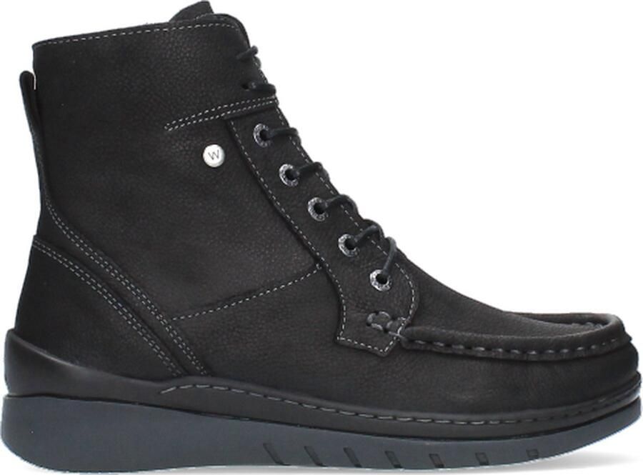 Wolky Veterschoenen Next zwart nubuck