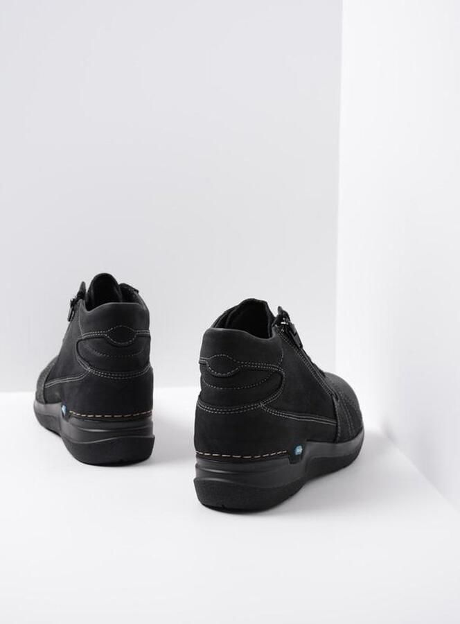 Wolky Zwarte Comfortabele Veterschoen voor Black - Foto 7