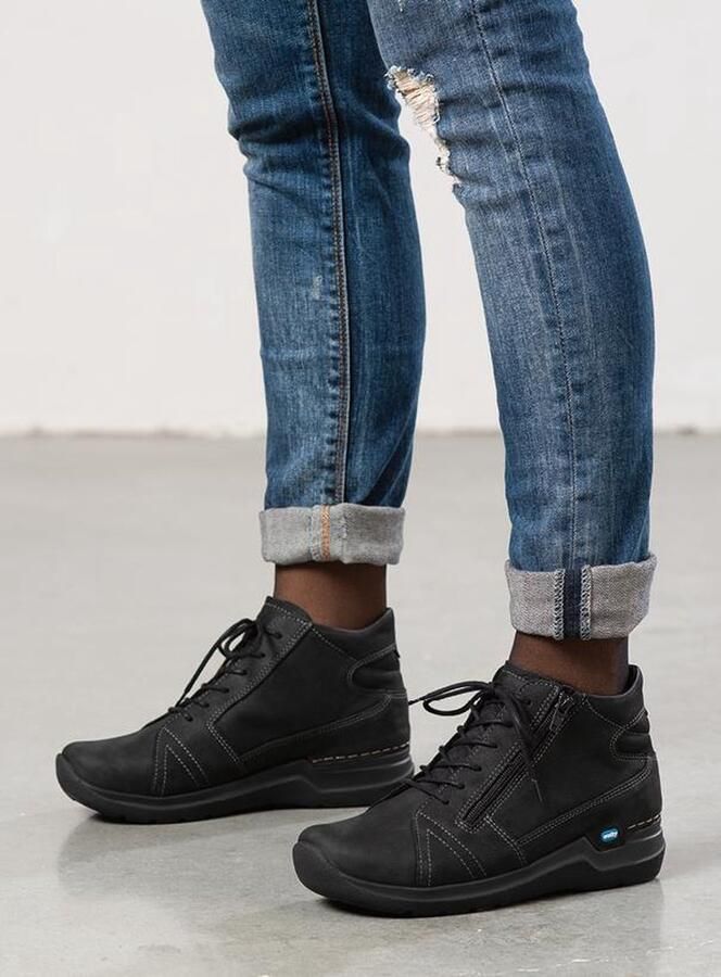 Wolky Zwarte Comfortabele Veterschoen voor Black - Foto 8