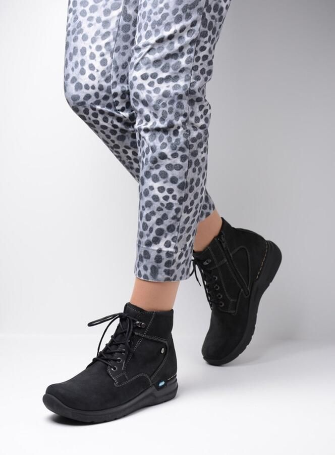 Wolky Hoge veterschoenen Whynot HV zwart nubuck - Foto 5