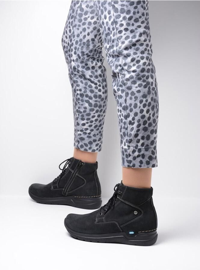 Wolky Hoge veterschoenen Whynot HV zwart nubuck - Foto 2