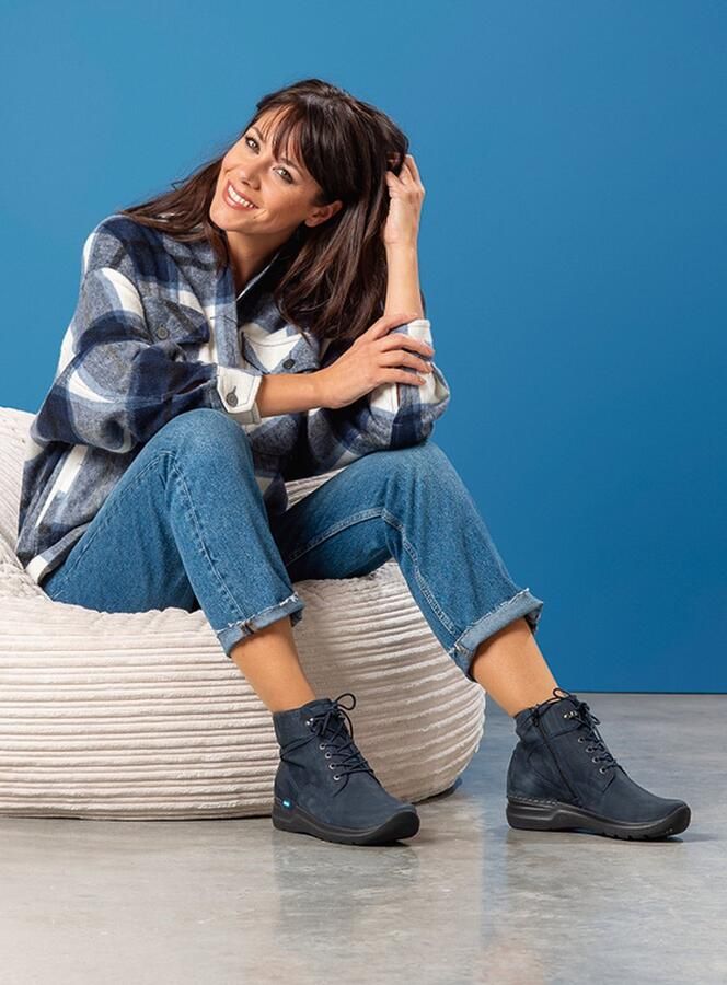 Wolky Hoge veterschoenen Whynot HV blauw nubuck - Foto 4