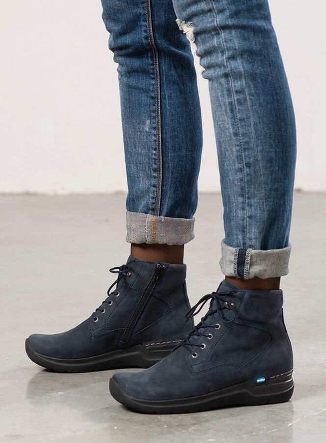 Wolky Hoge veterschoenen Whynot HV blauw nubuck - Foto 6
