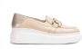 Wonders Tweekleurige leren sleehak moccasin Beige Dames - Thumbnail 1