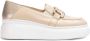 Wonders Tweekleurige leren sleehak moccasin Beige Dames - Thumbnail 1