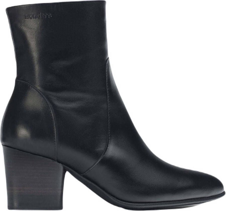 Wonders Klassieke Western Stijl Enkellaars Black Dames