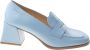 Wonders Klassieke leren pump met vierkante blokhak Blue Dames - Thumbnail 1