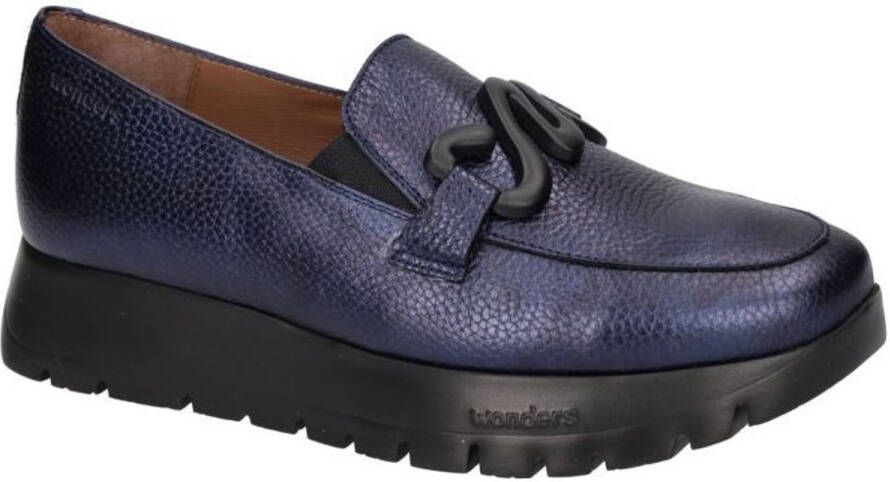 Wonders -Dames blauw donker ballerina's & mocassins