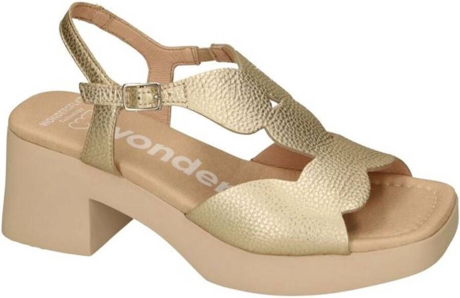 Wonders -Dames goud sandalen