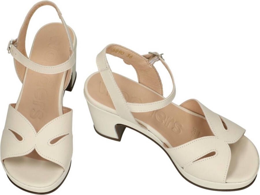 Wonders -Dames off-white ecru parel sandalen