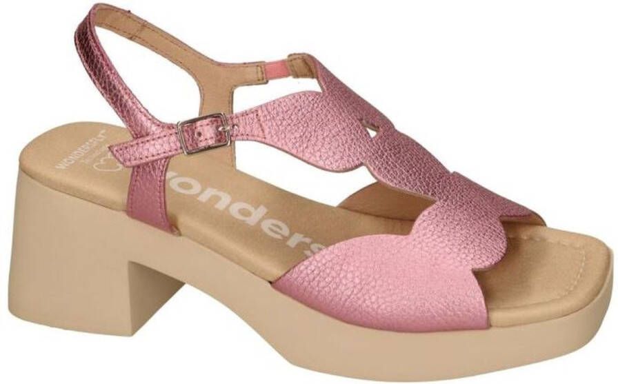 Wonders -Dames roze donker sandalen