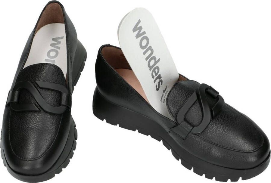 Wonders Mocasín Rose Negro Color: Negro Black Dames