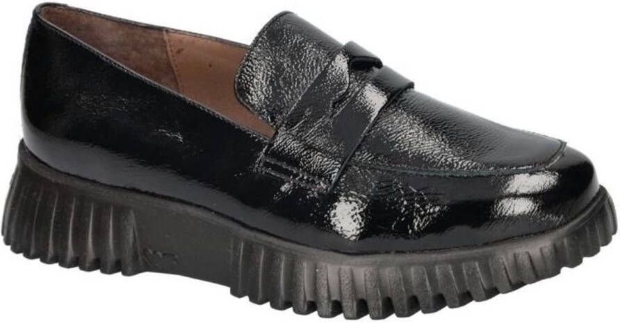 Wonders -Dames zwart ballerina's & mocassins
