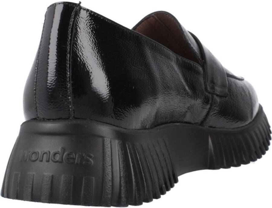 Wonders -Dames zwart ballerina's & mocassins