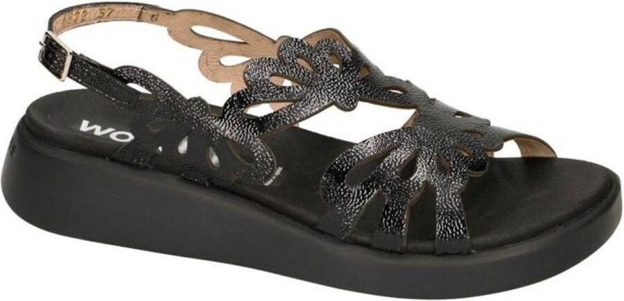 Wonders -Dames zwart sandalen