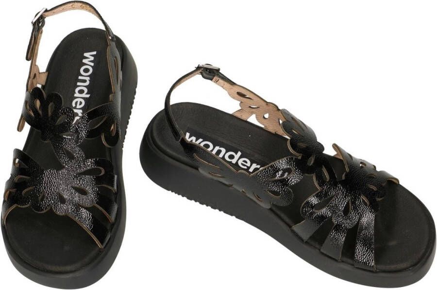 Wonders -Dames zwart sandalen