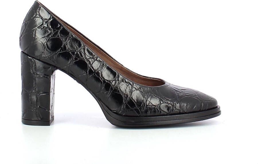 Wonders Flexibele leren pump voor vrouwen Black Dames