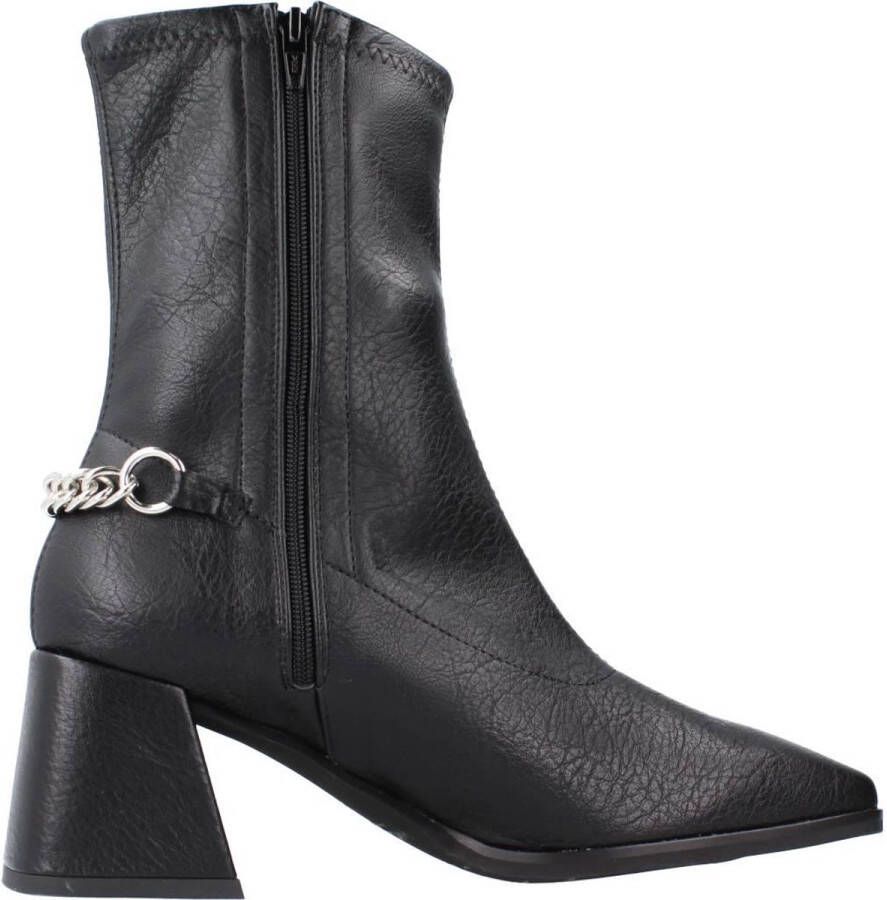 Wonders Heeled Boots Black Dames