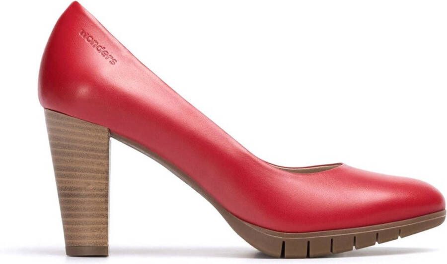 Wonders Elegante bruine leren pump Red Dames