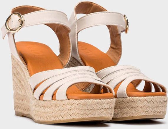 Wonders Sango Wedgesandalen Beige Vrouw