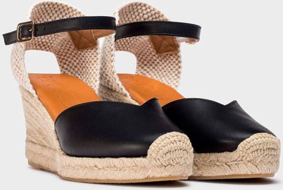 Wonders Sinai 85 Wedge Espadrilles Zwart Vrouw