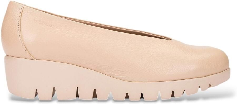 Wonders Beige Vliegen Leren Mocassins
