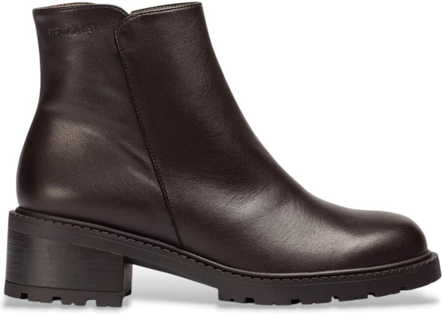 Wonders Bruine leren enkellaarsjes Club