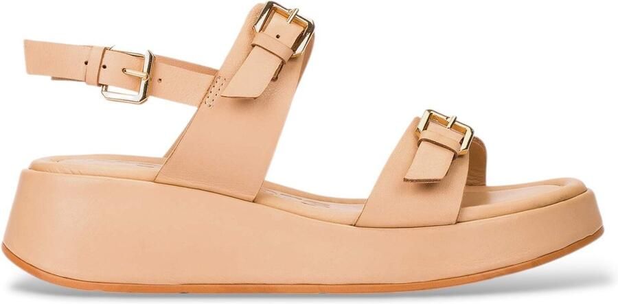 Wonders Bruine Soft Balance Leren Sandalen