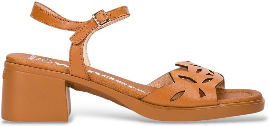 Wonders Bruine Toka Leren Sandalen