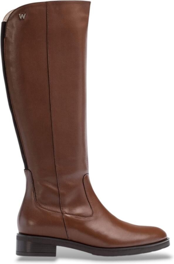 Wonders Bruine hoge schacht leren Hoge Laarzen voor dames Brown