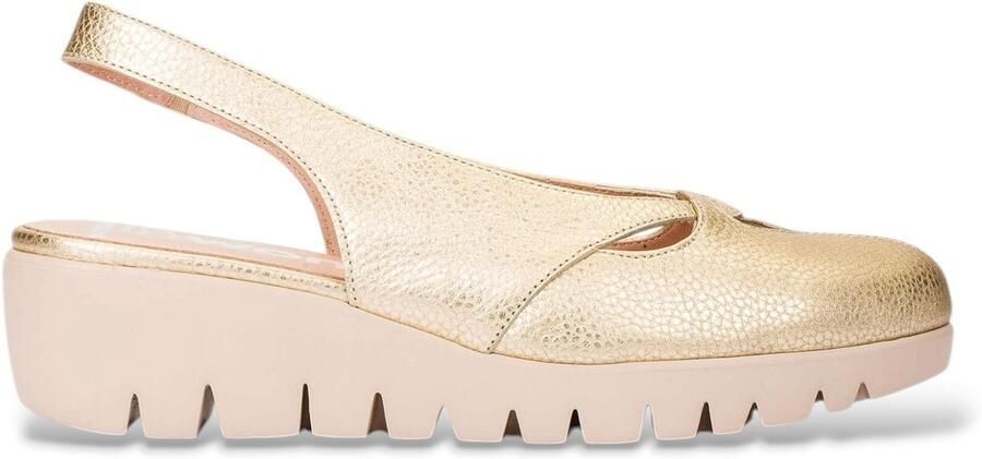 Wonders Comfort Leren Sandalen goud