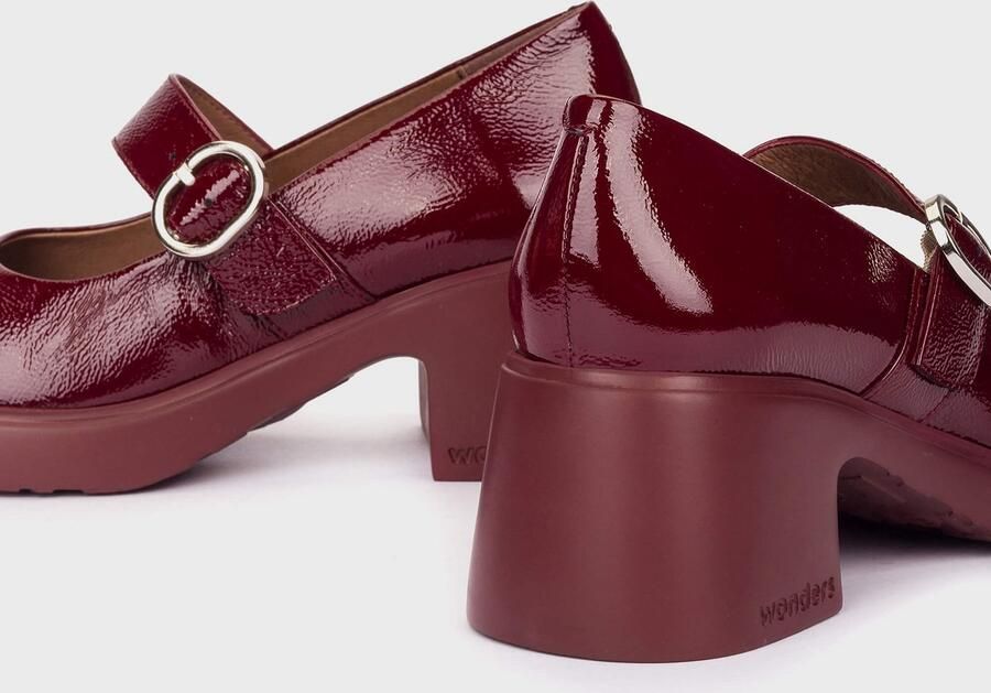 Wonders Dames bandpump E-7142 Bordeaux Lakleer