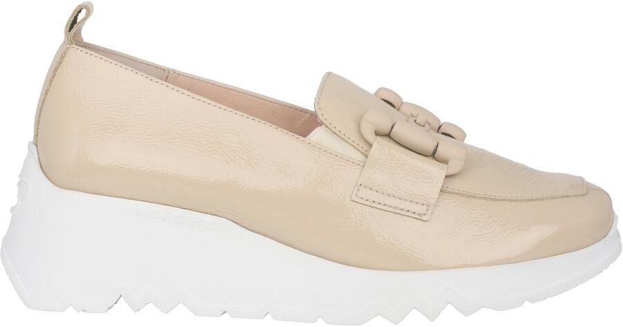 Wonders Moccasin van gestructureerd leer met linkversiering Beige Dames - Foto 2