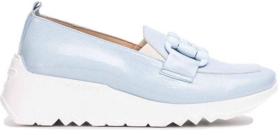 Wonders Gestructureerde leren mocassin met linkversiering