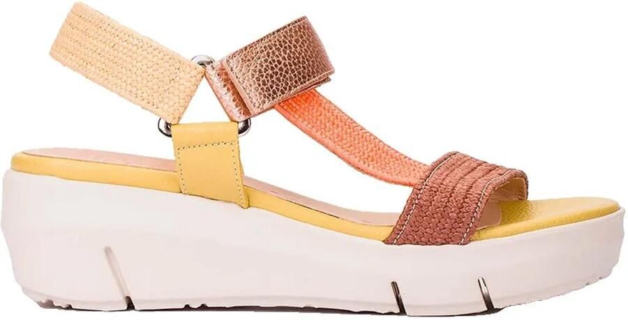 Wonders Flynn 90 Wedgesandalen Bruin Oranje Vrouw