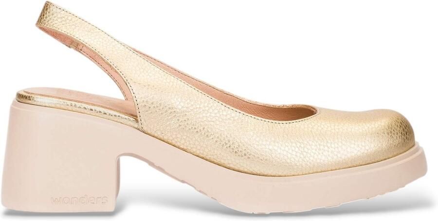 Wonders Flytres32 gouden leren schoenen