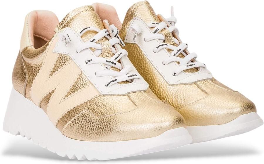 Wonders Kyoto gouden leren sportschoenen