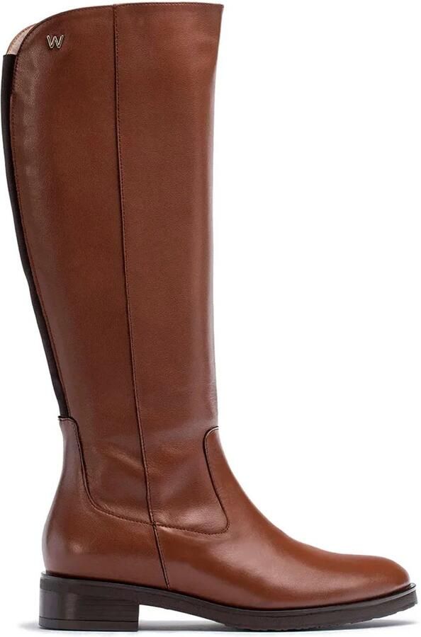 Wonders Bruine hoge schacht leren Hoge Laarzen voor dames Brown