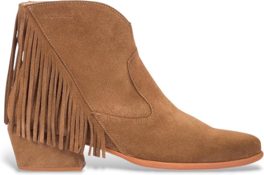 Wonders Leren enkellaarsjes FEI 05 bruin