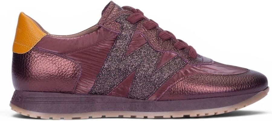 Wonders Leren sneakers Tot granaatrood