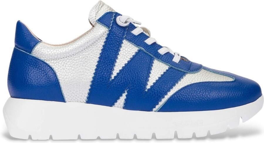 Wonders Leren sportschoenen Odisei 76 zilver