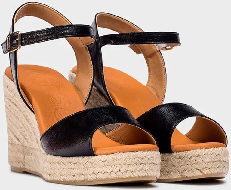 Wonders Maiko Wedgesandalen Zwart Vrouw