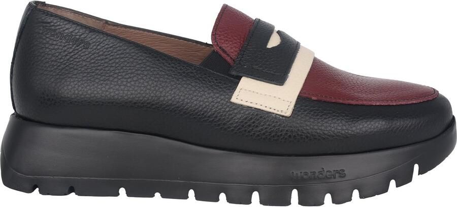 Wonders Materia dames moccasin Zwart