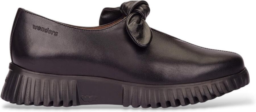 Wonders Mocassins van Velv zwart leer