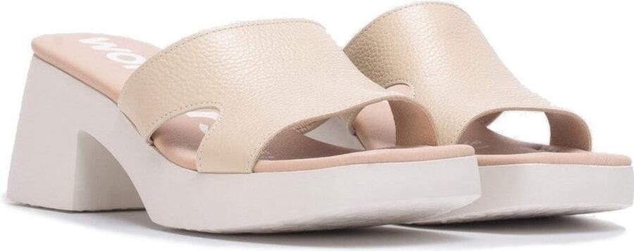 Wonders Leren sandaal met pastelprint Beige Dames - Foto 4