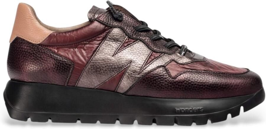 Wonders Odisei 91 bordeauxrode leren pantoffels