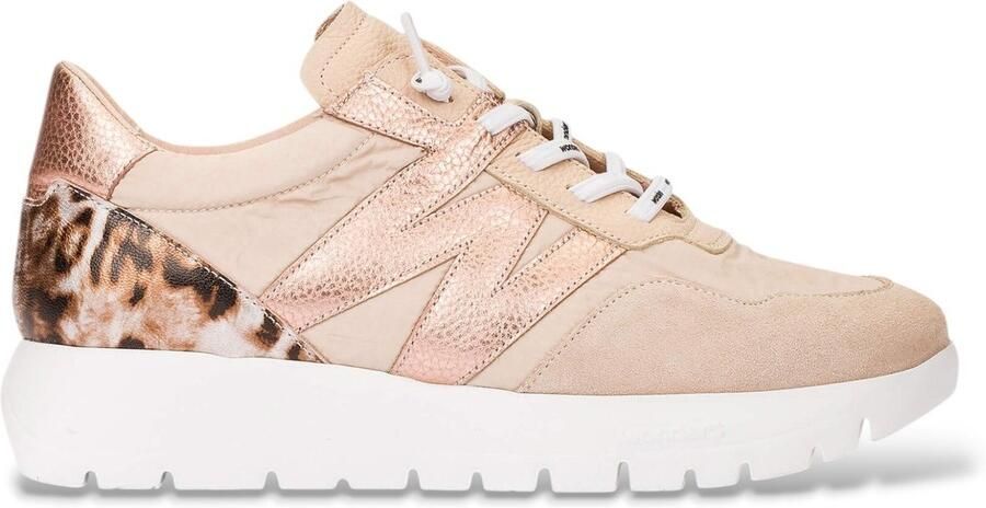 Wonders Odisei beige leren sportschoenen