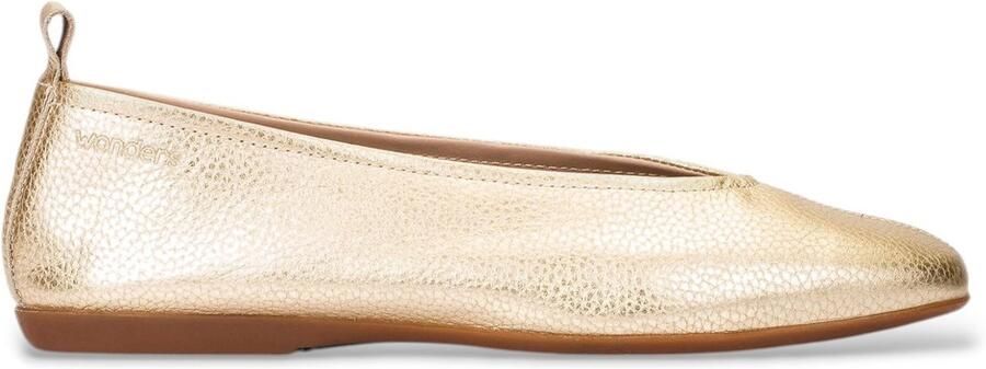 Wonders Pepa61 gouden leren ballerina pumps